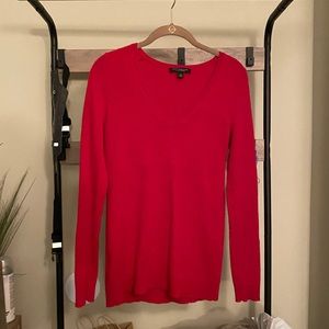 Ann Taylor 100% Cashmere Red Sweater Sz S